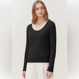 Cuyana super soft cashmere sweater - Black - Medium